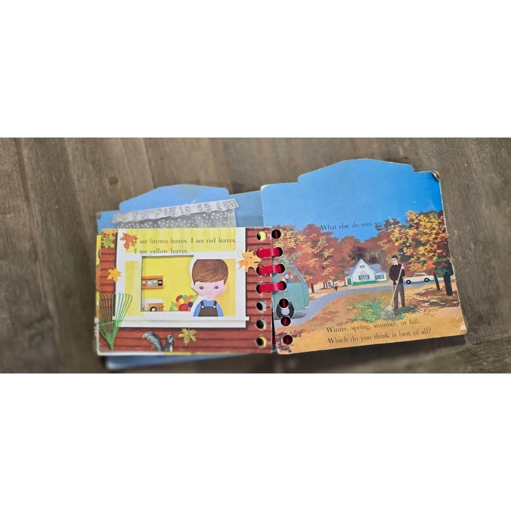VINTAGE CHUBBY‎ PLAYSKOOL book i look out my window guc see images pages spiral